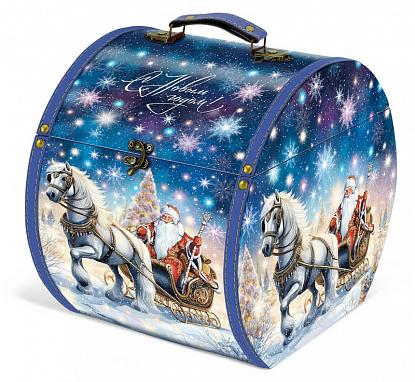 Купить Уп. Сундук Дед Мороз на санях 24х30x27 см, 3500  